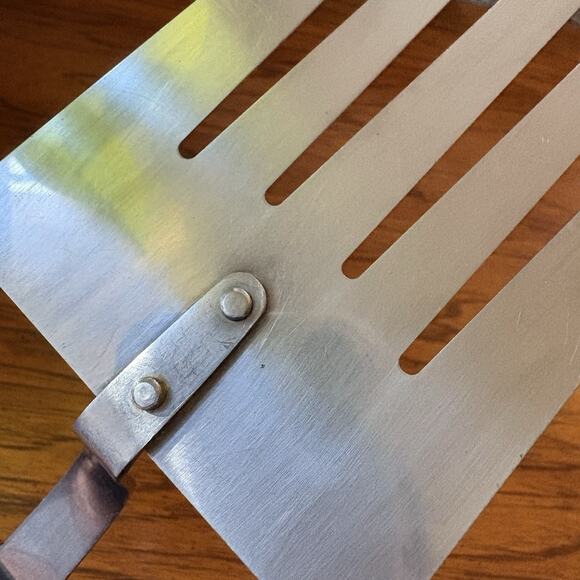 Vintage Cutco 1716 Slotted Turner Stainless Steel Spatula Flipper Brown Swirl - Picture 5 of 7